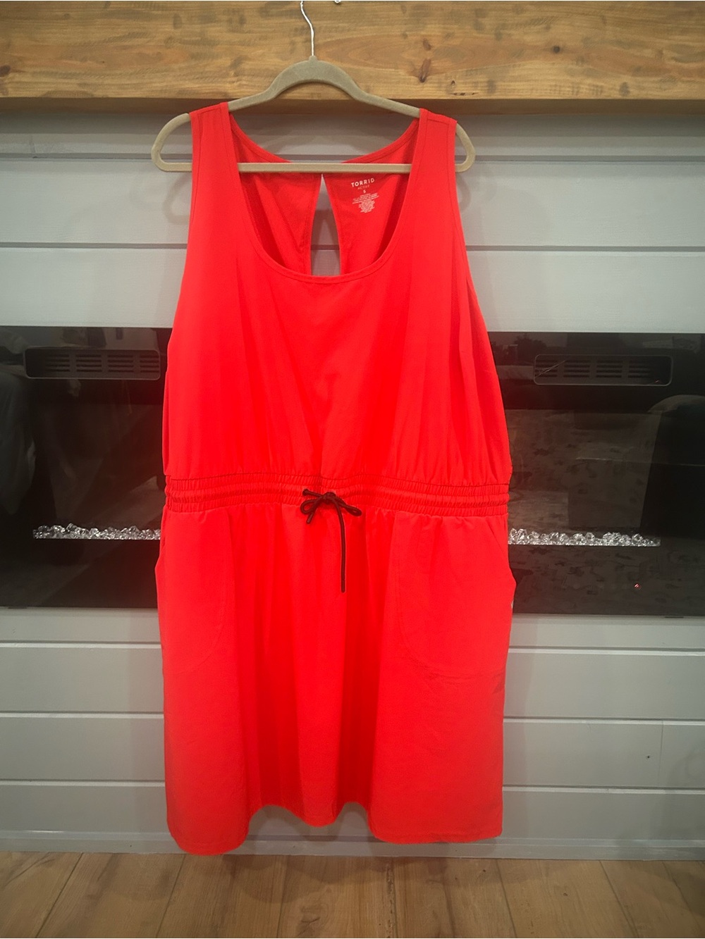 torrid Stretch Woven Mini 2fer Active Dress With Bike Short